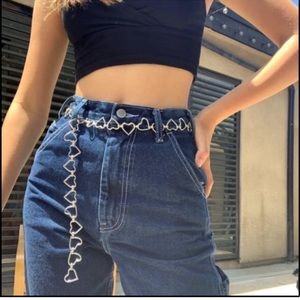 Brandy Melville Chain Heart Belt
